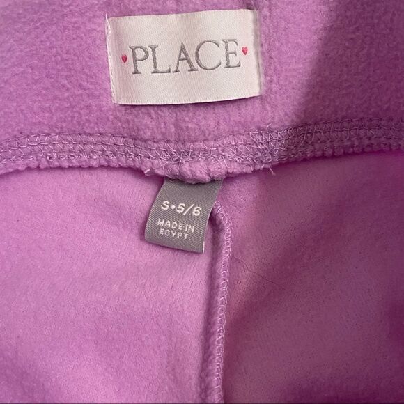 Children’s place girls lavender fleece pants S 5/6 - Picture 5 of 5